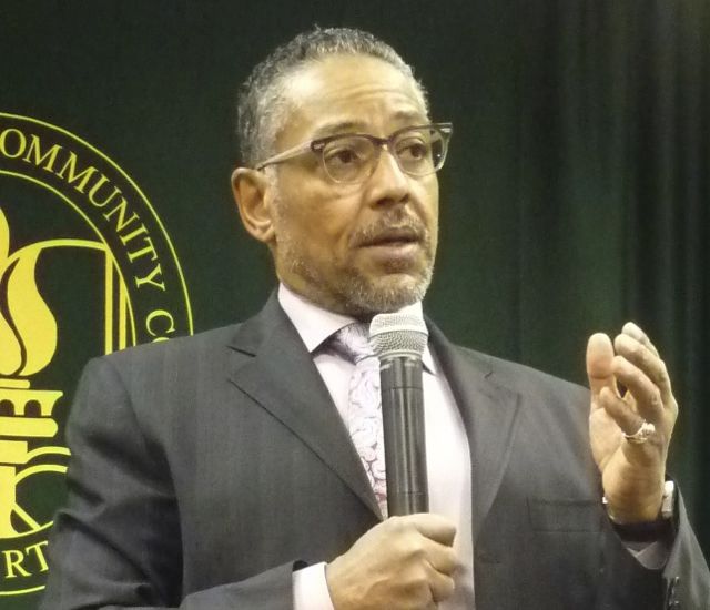 Giancarlo Esposito gives a motivational speech to HCCC students November 11. He spoke about what it takes to become an actor.