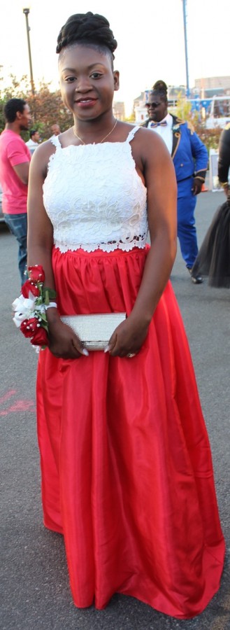 Senior Joane Dona arrives at prom. The 2015 senior prom was held at Liberty House in Jersey City May 14. Photo by Mahkiya Gresham