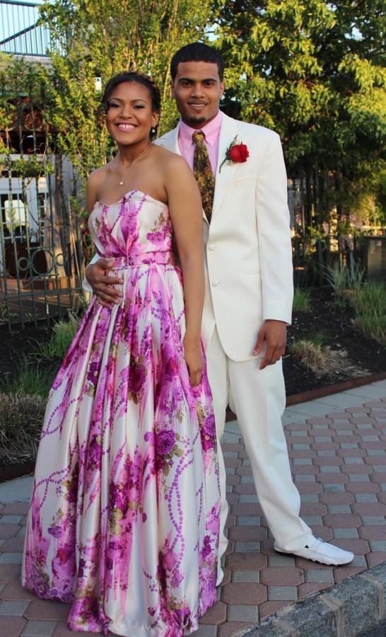 Senior Raquel Richardson and guest arrive at the prom. The 2015 senior prom was held at Liberty House in Jersey City May 14. Photo by Mahkiya Gresham