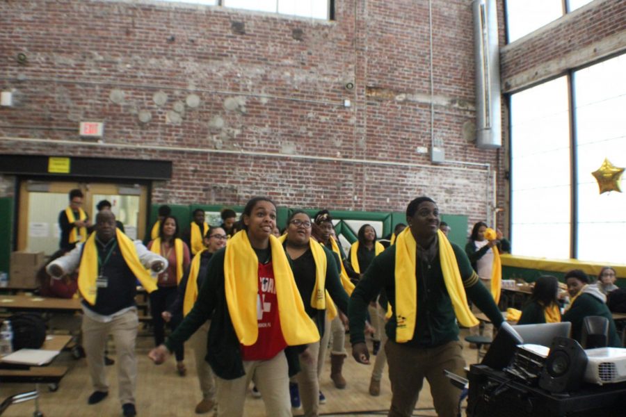 Students+dancing+during+the+National+School+Choice+Week+ceremony.+