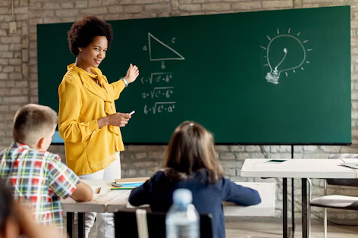 A teacher gives a valuable lesson to the class.
