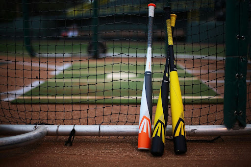 Expensive sports equipment on a field.
